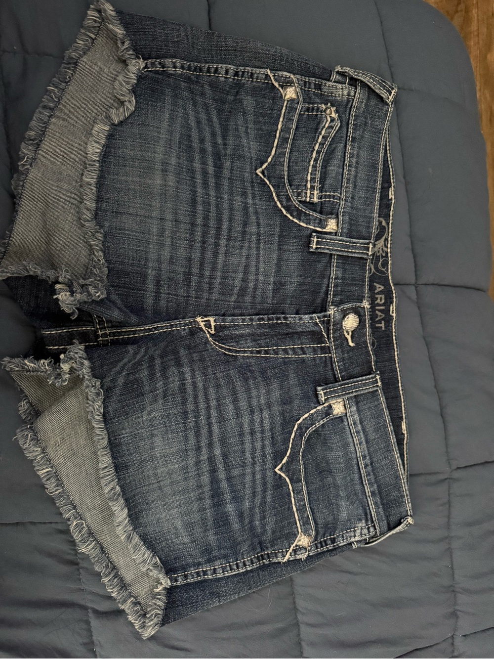 Ariat Women's Dark Boyfriend Frayed Hem Denim Shorts